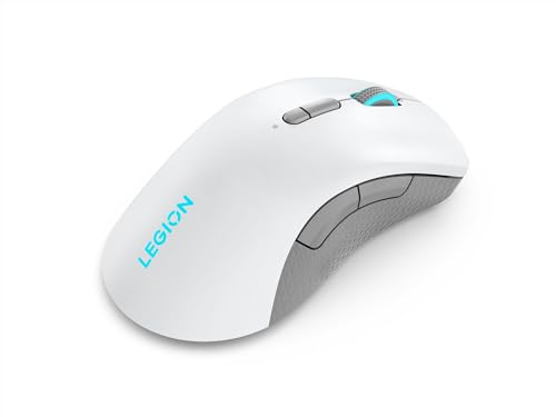 Lenovo Legion M410 Wireless RGB Gaming Mouse – 6 Button Palm Grip Mouse with 16,000 DPI, 53 Hour Rechargeable Battery, 2-Zone RGB Lighting, NVIDIA Reflex Compatible