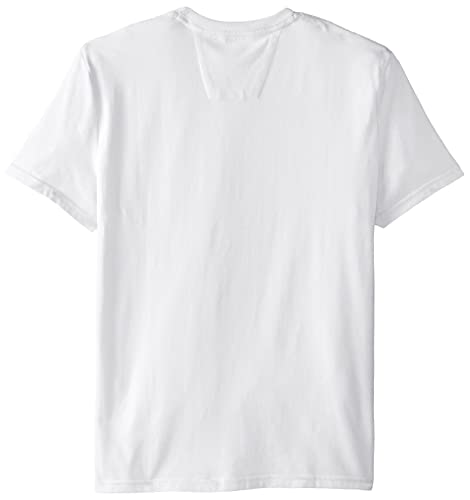 Nautica Men's Solid Crew Neck Short Sleeve Pocket T-Shirt, White, Large