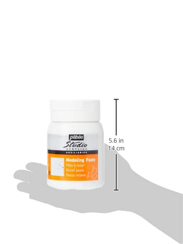 PEBEO 524150 500 ml Studio Acrylics Auxiliaries Modeling Paste, White