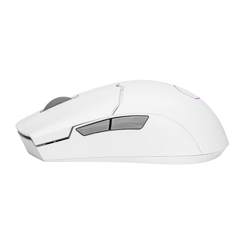 Cooler Master MM712 Wireless Gaming Mouse Black with Adjustable 19,000 DPI, 2.4GHz and Bluetooth , Ultraweave Cable, PTFE Feet, RGB Lighting and MasterPlus+ Software