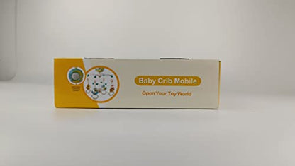 Aolkee 360° Rotating Baby Musical Cot Mobile with Lights, Hanging Rotating Rattles, Remote Control Music Box, Timing Function, Gift for Newborn Toddler