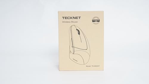 TECKNET Ergonomic Mouse, 4800DPI Wireless Vertical Mouse 6-Button Silent Mice with 5 Adjustable Levels DPI, USB Receiver, 2.4G Cordless Computer Mouse Optical Wireless Mouse for Laptop, PC, Mac