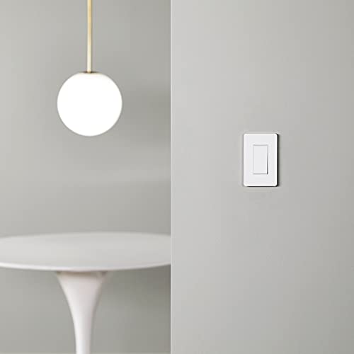 Amazon Basics Smart Switch, 3-Way, Works with Alexa Only, 2.4 GHz Wi-Fi, No Hub Required, White