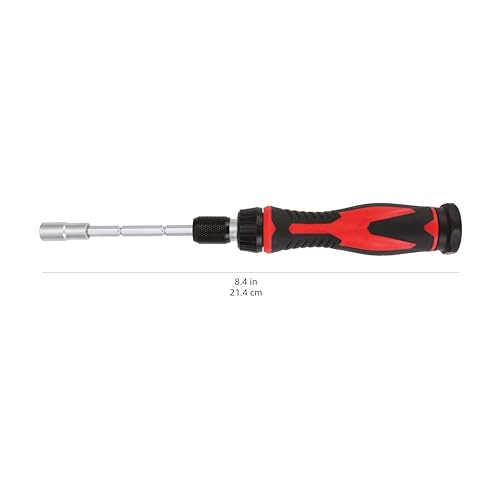 Amazon Basics Magnetic Ratcheting Wrench and Electronics Precision Screwdriver Set, 73 count (Pack of 1), Black, Red, Silver