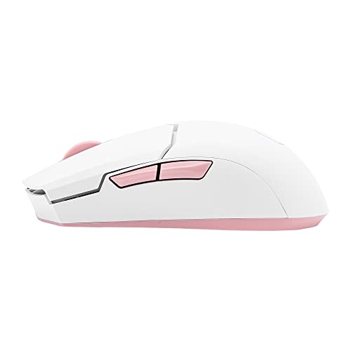 Cooler Master MM712 Wireless Gaming Mouse Black with Adjustable 19,000 DPI, 2.4GHz and Bluetooth , Ultraweave Cable, PTFE Feet, RGB Lighting and MasterPlus+ Software