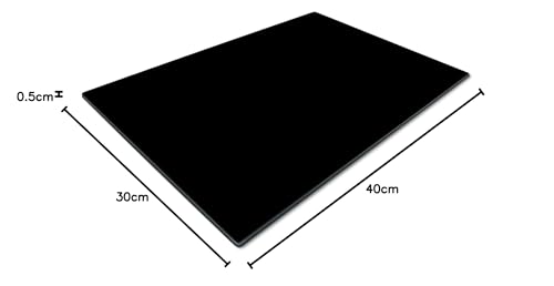 Black Chopping Board | Glass Worktop Saver 40 x30cm