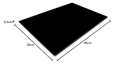Black Chopping Board | Glass Worktop Saver 40 x30cm