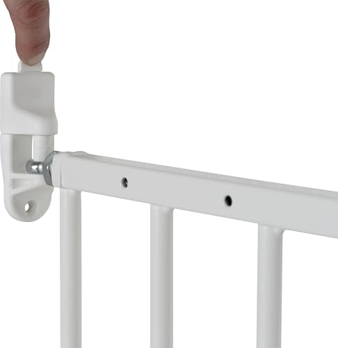 BabyDan MultiDan, 62.5-106.8 cm, Extendable Stair Gate/Baby Gate/Safety Gate, Metal, White, Made in Denmark - (Pet Gate/Dog gate)