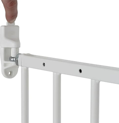 BabyDan MultiDan, 62.5-106.8 cm, Extendable Stair Gate/Baby Gate/Safety Gate, Metal, White, Made in Denmark - (Pet Gate/Dog gate)