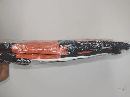 Vgo... Chainsaw Gloves 12-Layer Protection on Both Hands, Safety Goat Leather Foresty Work Gloves with Touchscreen(M,Orange,1 pair)