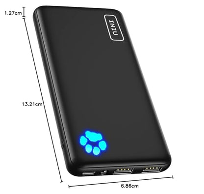 INIU Power Bank, Portable Charger 10000mAh Slimmest & Lightest High-Speed USB C Input & Output, PowerBank Triple 3A Phone Battery Pack for iPhone 17 16 15 14 Plus Pro Max Mini Samsung Xiaomi iPad