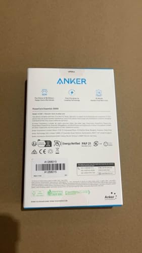 Anker Power Bank, 325 Portable Charger, 20,000mAh Battery Pack with PowerIQ Tech, USB-C Input and Output Ports for iPhone 17/16/15 Series, Samsung Galaxy, AirPods, and More (PowerCore Essential 20K)