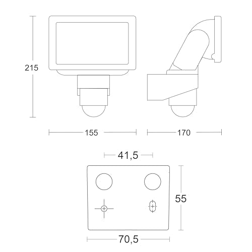 Steinel LED Outdoor Spotlight LS 150 S Black, 240° Motion Sensor Light, max. 12 m Range, 14.7 W, 4000 K, 1375 Lumen