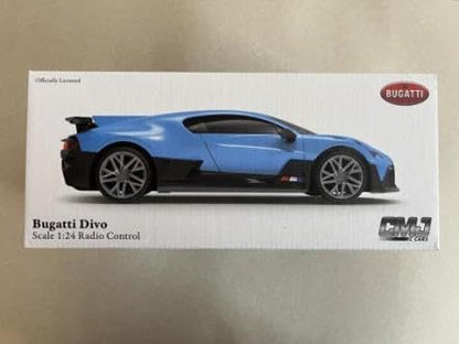CMJ RC Cars Bugatti Divo Blue Remote control Radio Car 1:24 Officially Licensed 1:24 Scale Working Lights 2.4Ghz