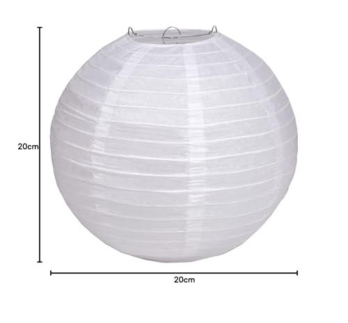 Matissa 16"(40CM) Pack of 3 Paper Lantern Wedding Party Decoration Craft Lamp Shade (White)