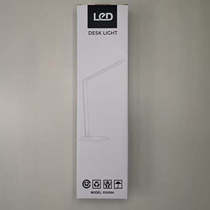BIENSER LED Desk Lamp with Wireless Charger, USB Charging Port, Table Lamp with 10 Brightness, 5 Lighting Colors, Dimmable Eye-Caring Desk Lamps for Home Office, Touch Control, 30/60min Auto Timer