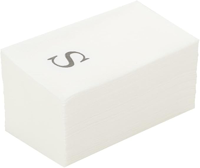 Luxenap 15.8 X 7.9 Inch Linen-Feel Guest Towels, 50 Lettered Hand Towels