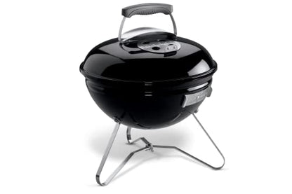 Weber Smokey Joe Charcoal Barbecue/Portable Design, Porcelain-Enamelled Lid & Bowl, 37 cm Cooking Surface, Black