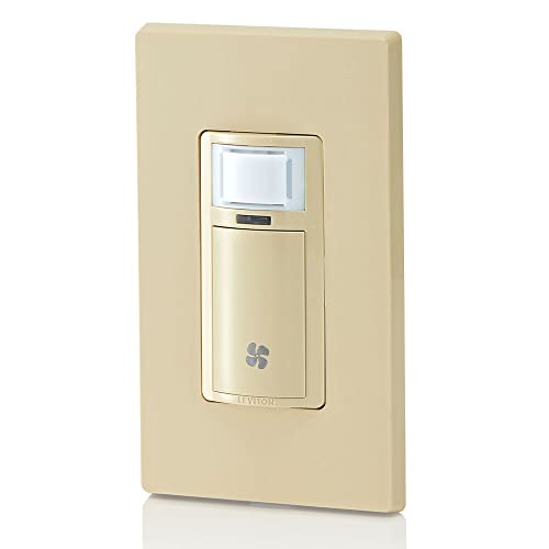 Leviton Humidity Sensor Switch for Bathroom Exhaust Fan, Automate Ventilation, Air Circulation, Moisture Control, ¼ HP, Single Pole, DHS05-1LW, White
