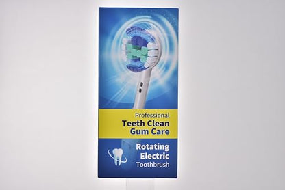 Rotating Electric Toothbrush Case for Adults, 4 Modes Deep Clean Electric Toothbrush with 8 Brush Heads (2 Types), 25-Days Rechargeable Power and 2 Min Smart Timer