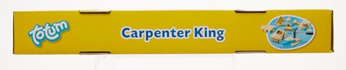 Hammer game Carpenter King- carpenter set: with wooden parts, nails and wooden hammer, Wood Color