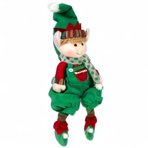 Elf Plush Christmas Stuffed Dolls, Set of 2-18" Boy and Girl Elves Holiday Cute Plush Shelf Toys - Fun Kids Buddy Figurine Decorations, Christmas Winter Holiday Party Festive Decor and Gift Exchange
