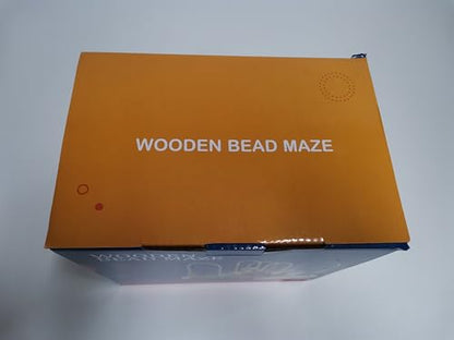 Jacootoys Beads Maze Wooden Roller Coaster Activity Learning Game Preschool Educational Toy Gift for Toddlers