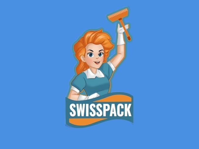 *NEW* SWISSPACK Revolving Spin Mop and Bucket With .5. Extra Pads Perfect For Easy Cleaning. Clean and Dirty Water Separtered For Perfect Finish (ORANGE-GREY) (ORANGE-GREY 1)