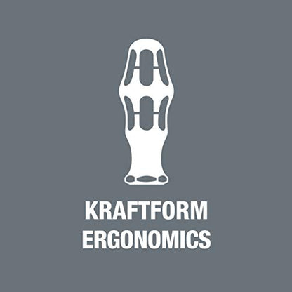 Wera 05051024001 Kraftform Compact Imperial Screwdriver Bit Set KK 25, Silver