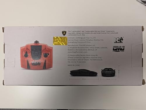 Lamborghini Aventador Official Licensed Remote Control Car with Working Lights, Radio Controlled On Road RC Car 1:24 Scale, 2.4Ghz Matte Black, Great Toys for Boys and Girls