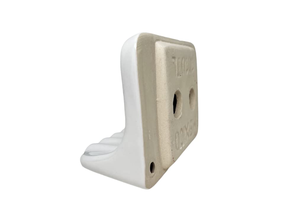 Tenedos White Glazed Ceramic Soap Dish Holder for Bathroom Wall – Bathroom Accessory Kit, Not for Flat Surface Installation, Mount with Tile Adhesion