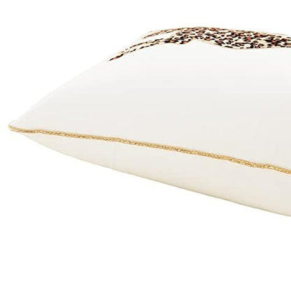 Juicy Couture – Decorative Accent Pillow Velvet Safari Leopard Premium Reversible Throw Pillow Living Room and Bedroom Décor Measures 14" x 24" Cheetah on White