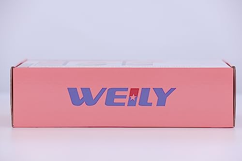 WEILY Makeup Mirror, 1x /2x/3x Trifold Makeup Mirror with 21 LED Lights and Adjustable Touch Screen Mirrors Cosmetic Countertop Mirrors (White)