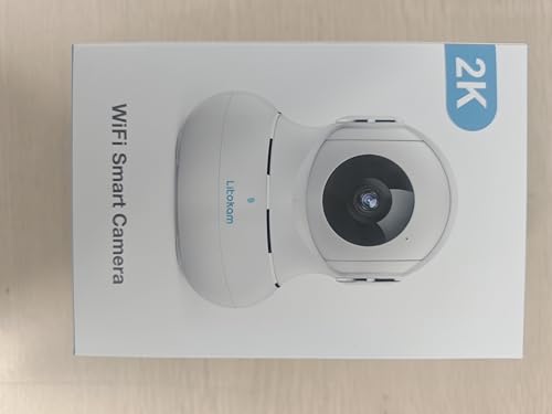 litokam Little elf Indoor Camera - 2K Pet Camera with APP Controlled, Smart Motion, Two-Way Audio, 360° Security Camera Indoor with IR Night Vision, Work with Alexa