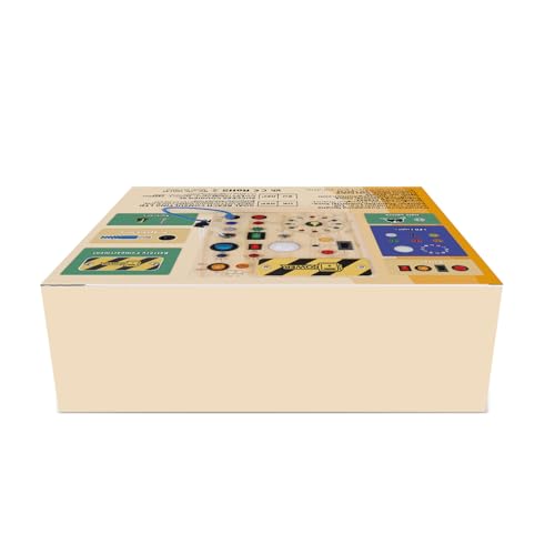 Konijiwa Toddler Toys Montessori Busy Board Toys for 1 2 3 Year old Boys Girls Wooden ToyS with With 10 Switches and 23 LED Lights Switch toy Sensory Learning Toys 1 2 Year old Baby Girls Boys Gifts