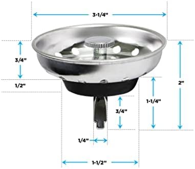 Highcraft FAUC97333-2 Kitchen Sink Basket Strainer Replacement