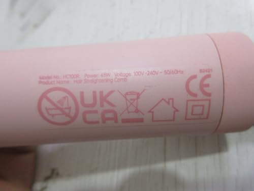 Hair Straightener Brush, TYMO Ring Hair Straightener Comb Straightening Brush for Women with 5 Temps 20s Fast Heating & Dual Voltage, Black