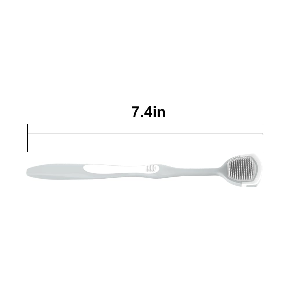 DR PERFECT Soft Tongue Brush Scraper Cleaner Helps Fight Bad Breath Clean Your Tongue Without Hurt Pack Of 4 (GREEN PURPLE BLUE PINK)