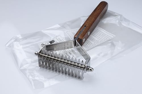 onebarleycorn coat king undercoat rake dog grooming comb,dog brushes for Shedding Stripping Brush Pet Dematting Comb for Dogs and Cats(14-Blades-L)
