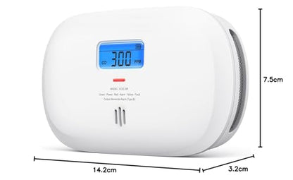 X-Sense Carbon Monoxide Detector, Replaceable Battery Powered CO Alarm with Digital Display, Portable Carbon Monoxide Alarm for Home with CO Peak Value Memory, XC0C-SR, 1-Pack