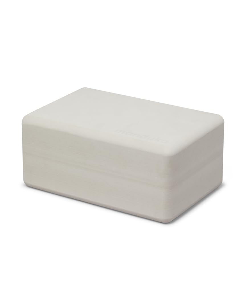 Manduka Foam Yoga Block - Recycled EVA Foam Block with Ergonomic Support, Yoga Equipment, Home Gym Accessory, & Pilates Tool, Lightweight for Travel, High Density, Comfortable Edges