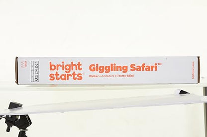 Bright Starts Giggling Safari Walker with Easy Fold Frame for Storage, Ages 6 Months +