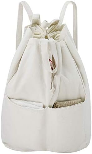 100% Breathable Cotton Canvas Laundry Backpack Bags