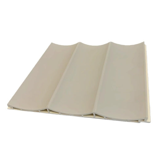NovaGrid Board 4PCS 3D Fluted Textured Panel Acoustic Slat Wall Panel Triple-Round Design for Interior Ceiling and Decoration 118"x8.6" (Vintage Irish)