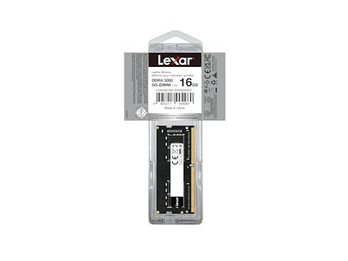 Lexar SODIMM 16GB DDR4 RAM 3200 MHz, 260-Pin DDR4 SODIMM Laptop Ram, High-Performance SO-DIMM, PC Laptop Computer Memory (LD4AS016G-B3200ASST)