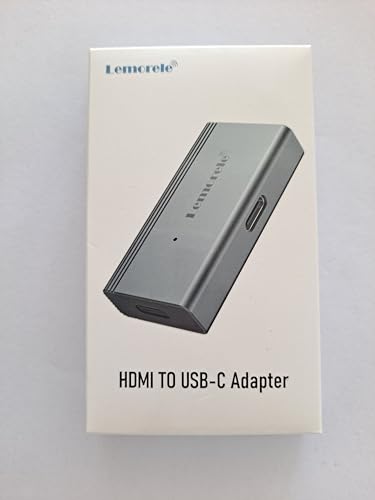 Lemorele HDMI to USB C Adapter, USB C HDMI Adapter with 4K@60Hz Video for Nreal Air, Rokid Air, Thunderbird AR, GRAWOOW, switch, steam deck, PS4, PS5, Xbox, display,etc