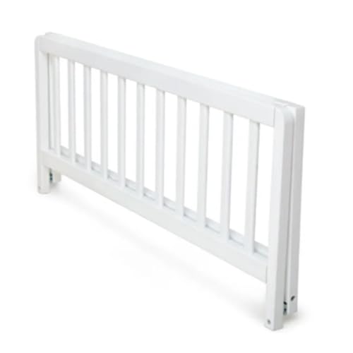 Safetots Wooden Bed Guard, White, 38cm High x 110cm Wide, Toddler Bedrail for Safety, Secure Child Bed Rail, Pre-Assembled, Easy Installation