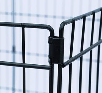 UNDERDOG 8 Panel Playpen Suitable for Dogs/Puppies/Cats & Rabbits foldable ideal for Indoor/Outdoor use puppy play pen (61cm, Black)