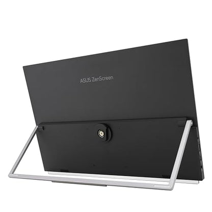 ASUS ZenScreen 16” Portable USB Monitor (MB169CK) - Full HD, IPS, Dual USB-C, Mini-HDMI, Eye Care, Flicker Free, Blue Light Filter, Anti-Glare Surface, 360° Kickstand, 3 yr Warranty
