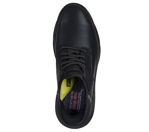 Skechers Men's Garza Gervin Shoes, Black Leather, 9 UK